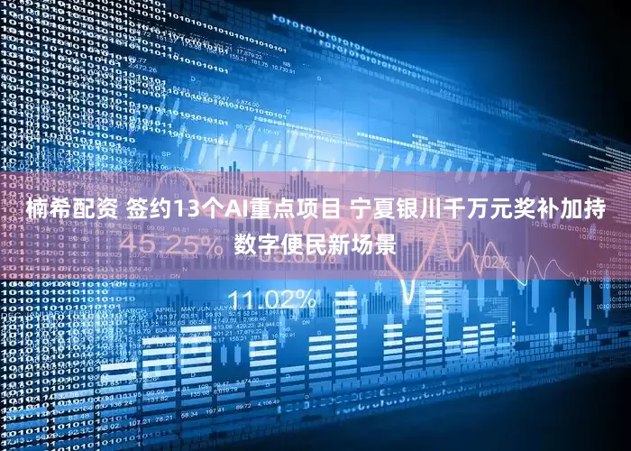楠希配资 签约13个AI重点项目 宁夏银川千万元奖补加持数字便民新场景